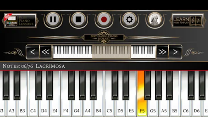 Piano Lessons Mozart android App screenshot 5